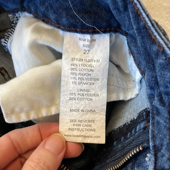 Women’s Level 99 boot cut indigo jeans, size 27. - Picture 3 of 4